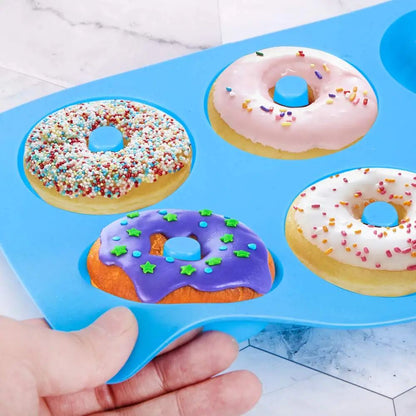 Premium 6Cavity Silicone Donut  Baking Mold  NonStick Pastry Cake  Dessert Pan 2