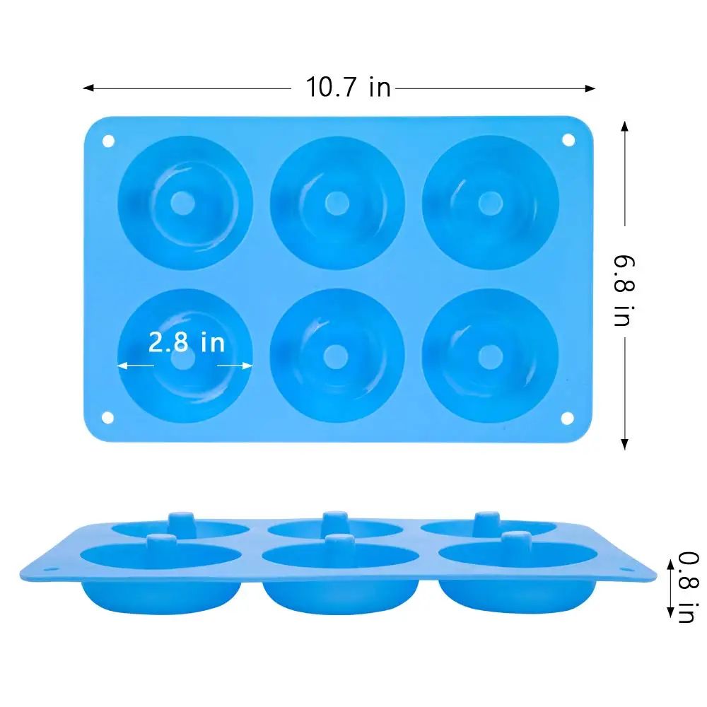 Premium 6Cavity Silicone Donut  Baking Mold  NonStick Pastry Cake  Dessert Pan 1