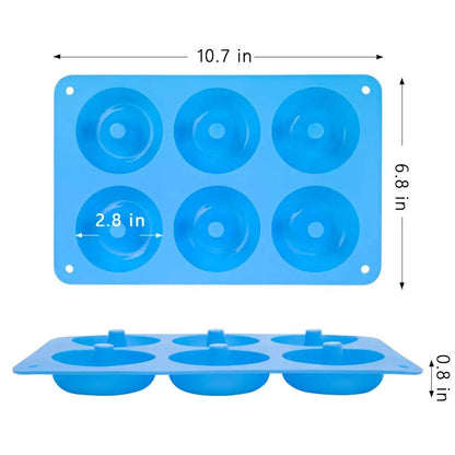 Premium 6Cavity Silicone Donut  Baking Mold  NonStick Pastry Cake  Dessert Pan 1