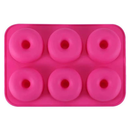 Premium 6Cavity Silicone Donut  Baking Mold  NonStick Pastry Cake  Dessert Pan 17