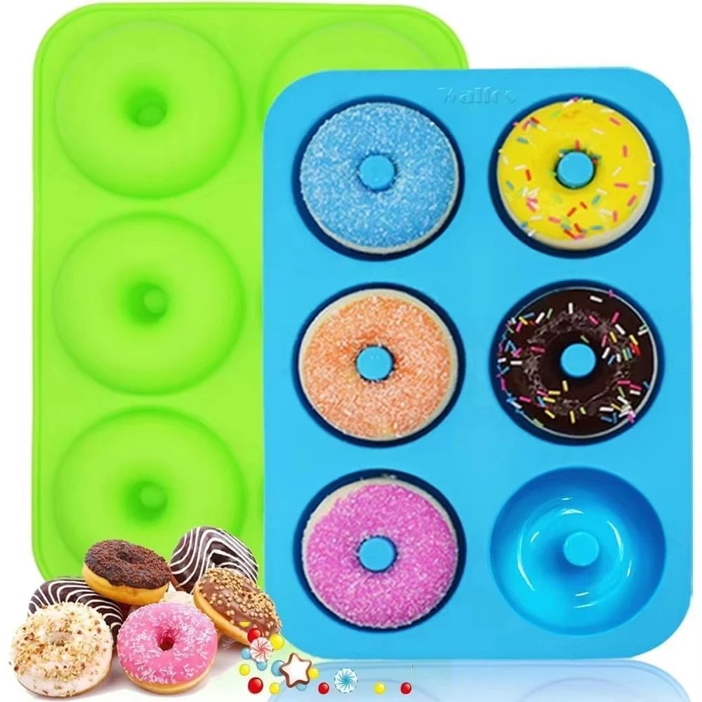 Premium 6Cavity Silicone Donut  Baking Mold  NonStick Pastry Cake  Dessert Pan 13