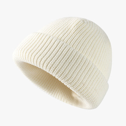 Warm Woolen Hat For Women Knitted Cold Hat For Men Autumn And Winter Season Melon Skin Hat 4