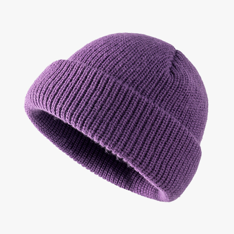 Warm Woolen Hat For Women Knitted Cold Hat For Men Autumn And Winter Season Melon Skin Hat 5