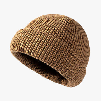 Warm Woolen Hat For Women Knitted Cold Hat For Men Autumn And Winter Season Melon Skin Hat 3