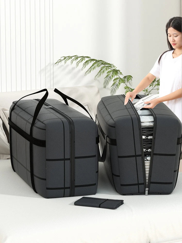 Large Capacity Portable Moving Bag Foldable Duffel Storage Bag Tidy Bedroom Dust Mobile Box Replace