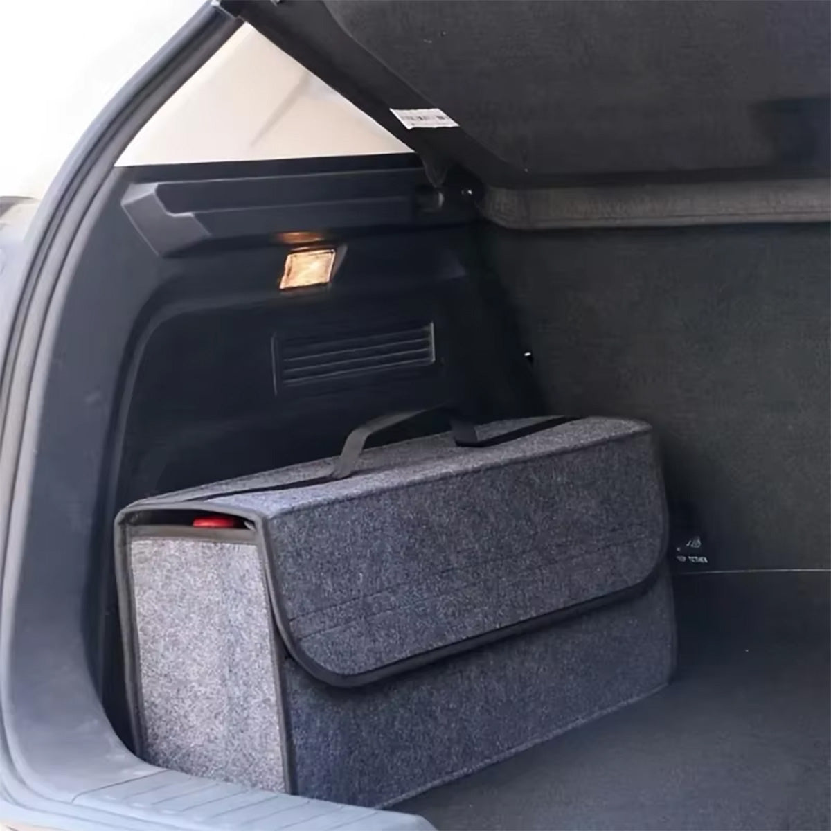 Dark Gray Car Felt Storage Box, Enlarged and Thickened Soft Felt Storage Bag for Household Storage