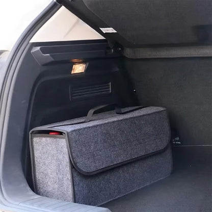 Dark Gray Car Felt Storage Box, Enlarged and Thickened Soft Felt Storage Bag for Household Storage