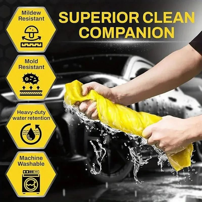 PVA Quick Dry Car Towel Ultra Absorbent Scratch Free Cleaning Cloth 2