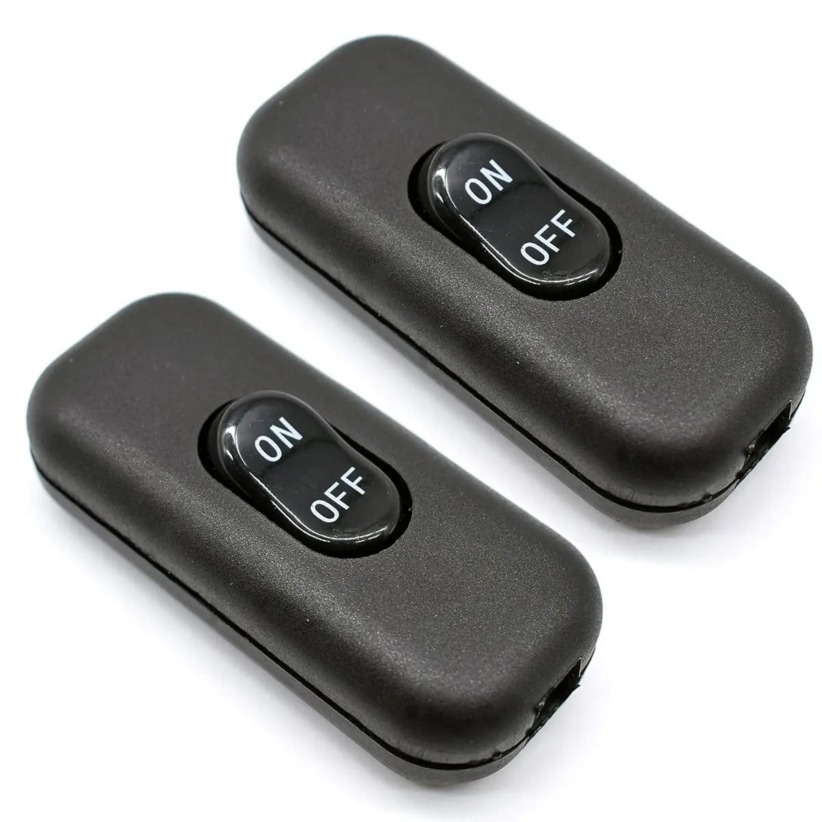 Inline Cord Switch Set Black AC 250V 6A On Off Rocker for Lamps and Appliances