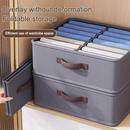 Wardrobe Clothes Storage Organizer Sweater TShirt Storage Box Foldable Drawer With Thickened Pants  1