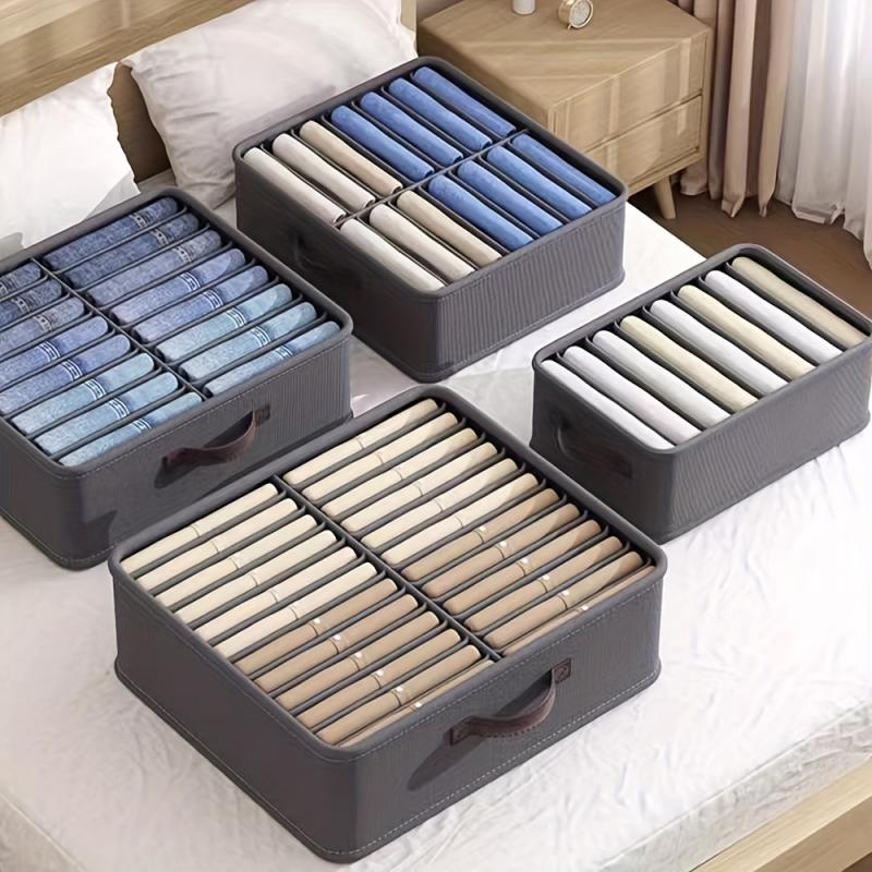 Wardrobe Clothes Storage Organizer Sweater TShirt Storage Box Foldable Drawer With Thickened Pants  2