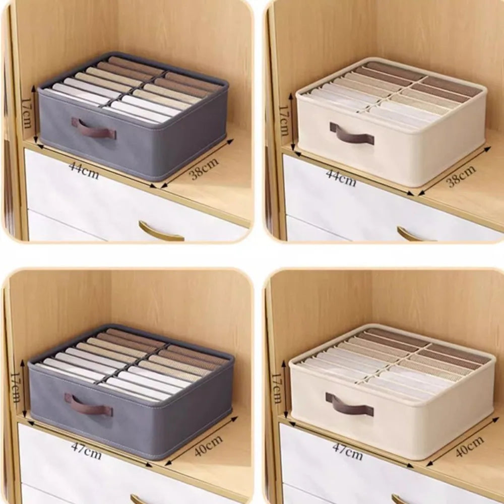 Wardrobe Clothes Storage Organizer Sweater TShirt Storage Box Foldable Drawer With Thickened Pants  3