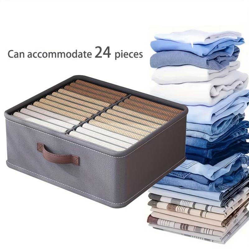 Wardrobe Clothes Storage Organizer Sweater TShirt Storage Box Foldable Drawer With Thickened Pants  5