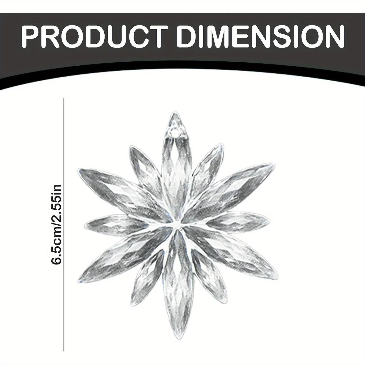 White Snowflake Christmas Decoration Pendants  15 Or 30 Transparent Crystal Snowflake Ornaments For 2