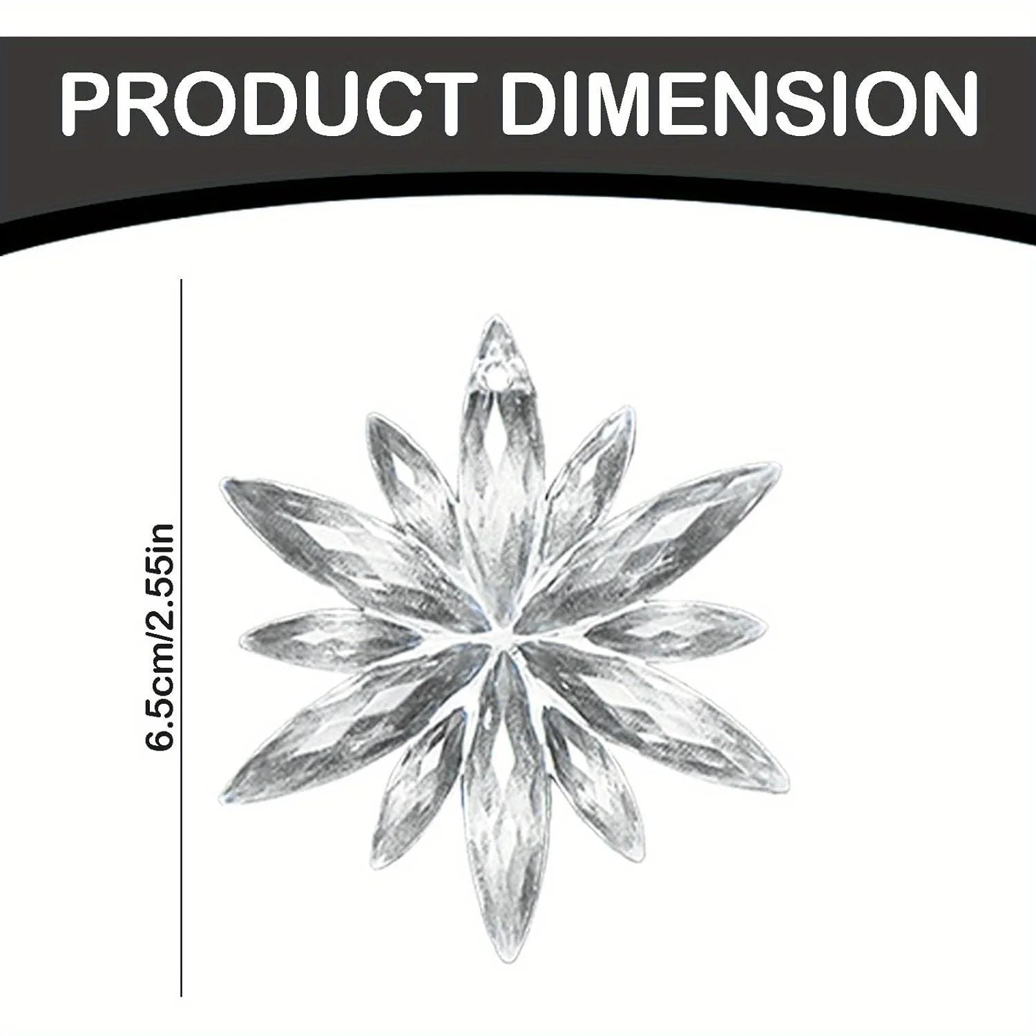 White Snowflake Christmas Decoration Pendants  15 Or 30 Transparent Crystal Snowflake Ornaments For 2