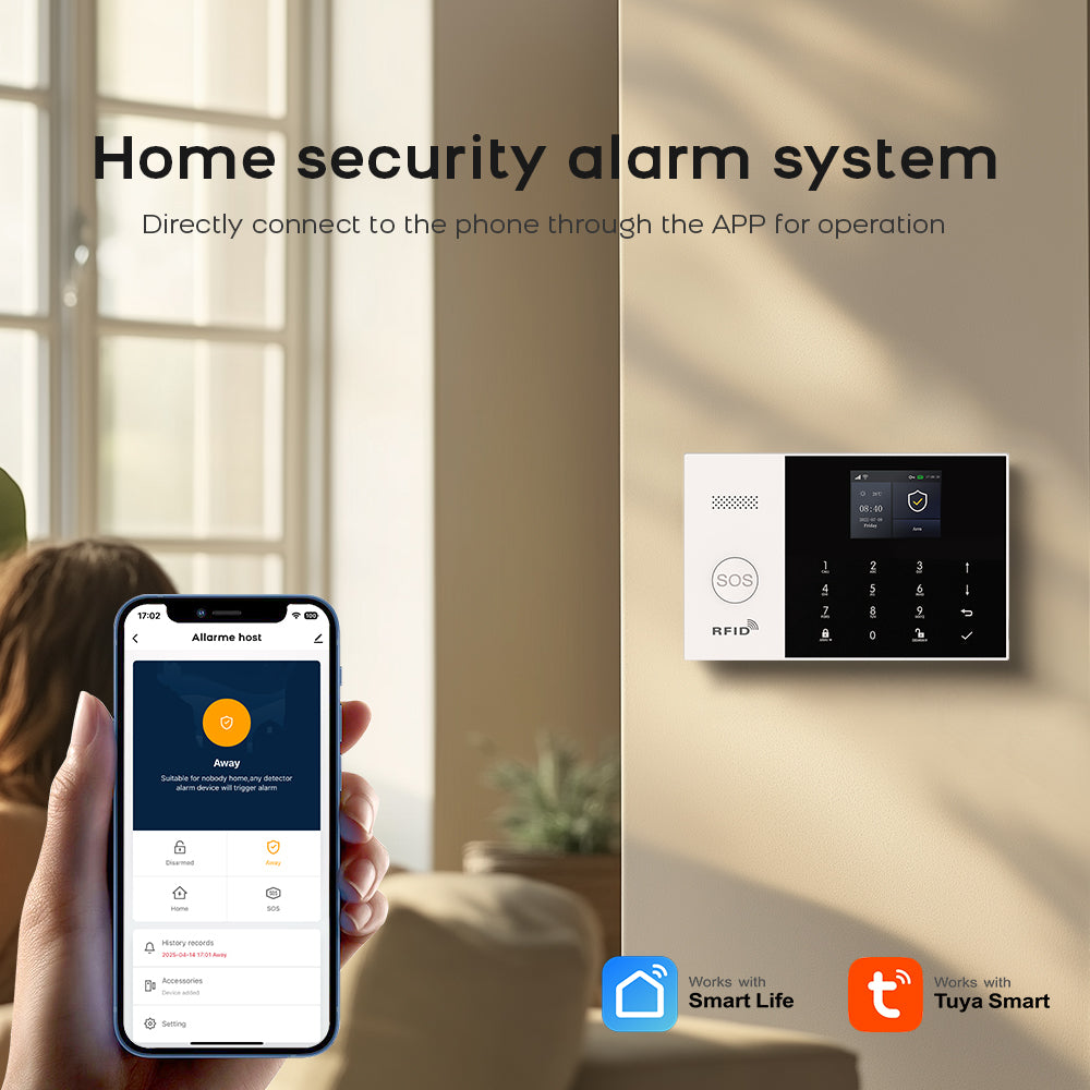 Smart Home Security System Tuya GSM WiFi Alarm With Alexa Integration  Wireless Alarm 2