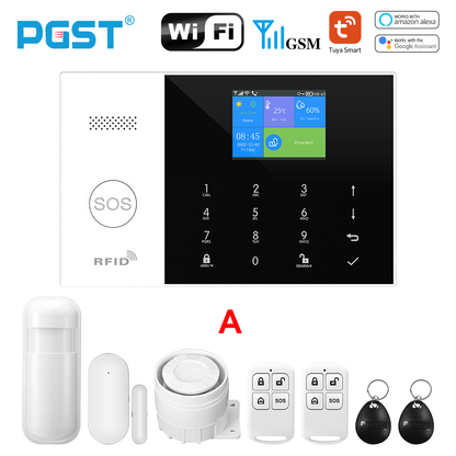 Smart Home Security System Tuya GSM WiFi Alarm With Alexa Integration  Wireless Alarm 6