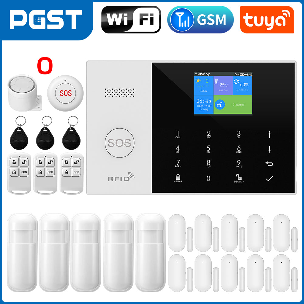 Smart Home Security System Tuya GSM WiFi Alarm With Alexa Integration  Wireless Alarm 7