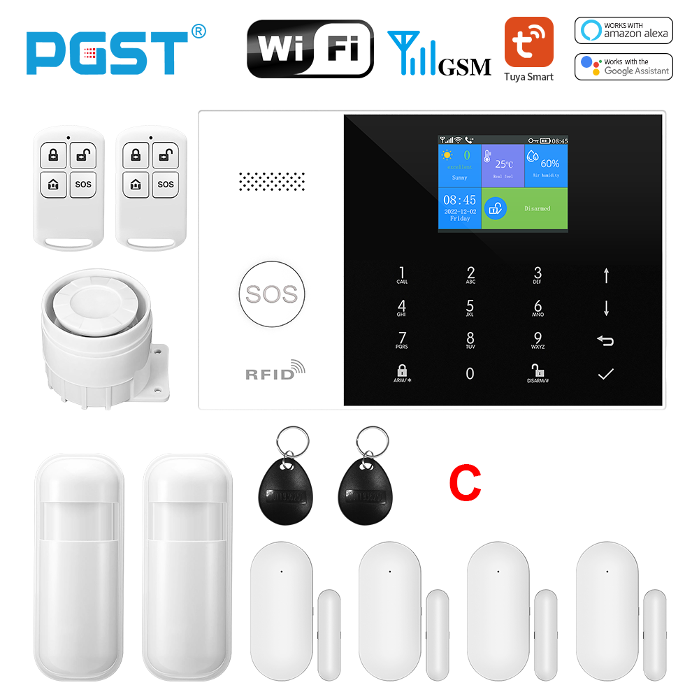 Smart Home Security System Tuya GSM WiFi Alarm With Alexa Integration  Wireless Alarm 8