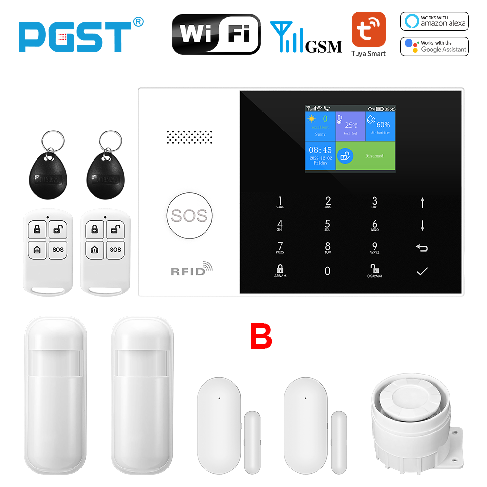 Smart Home Security System Tuya GSM WiFi Alarm With Alexa Integration  Wireless Alarm 9