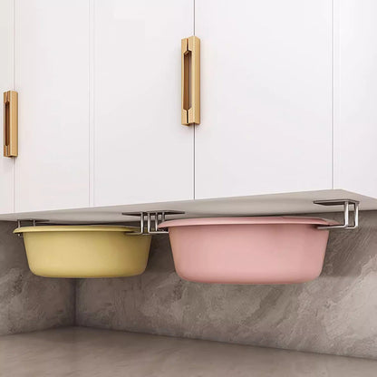 Portable Wall Mounted Kitchen Rack Stylish Pot Lid Rack Under Cabinet Cutting Board Storage 2