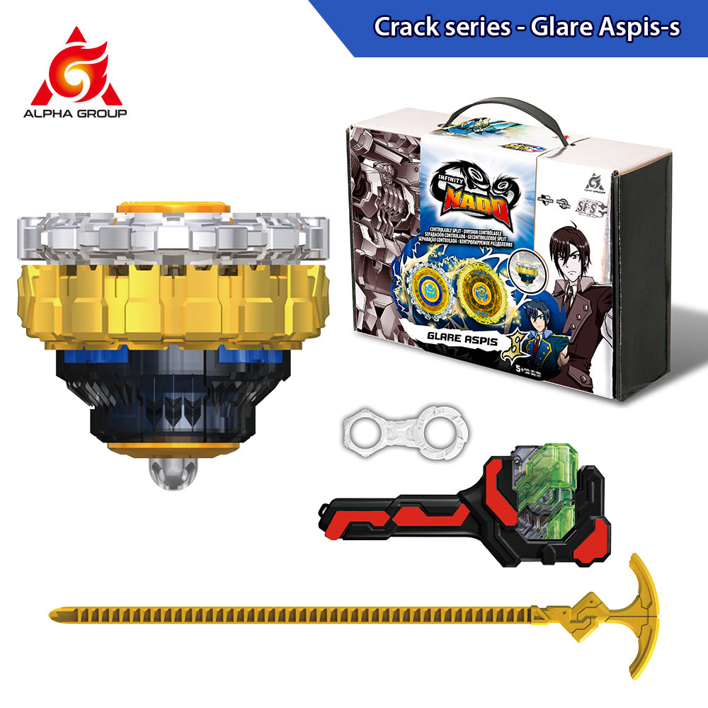 Infinity Nado Crack Series Metal Spinning Top Gyro Battle Toy With Launcher Anime Kid Gift 6