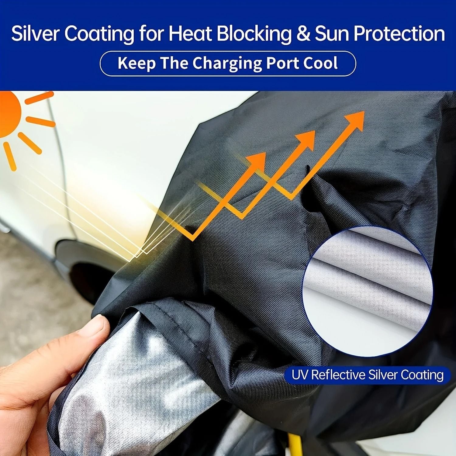 Magnetic EV Charger Port Cover For Weather Protection And Heat Insulation 5