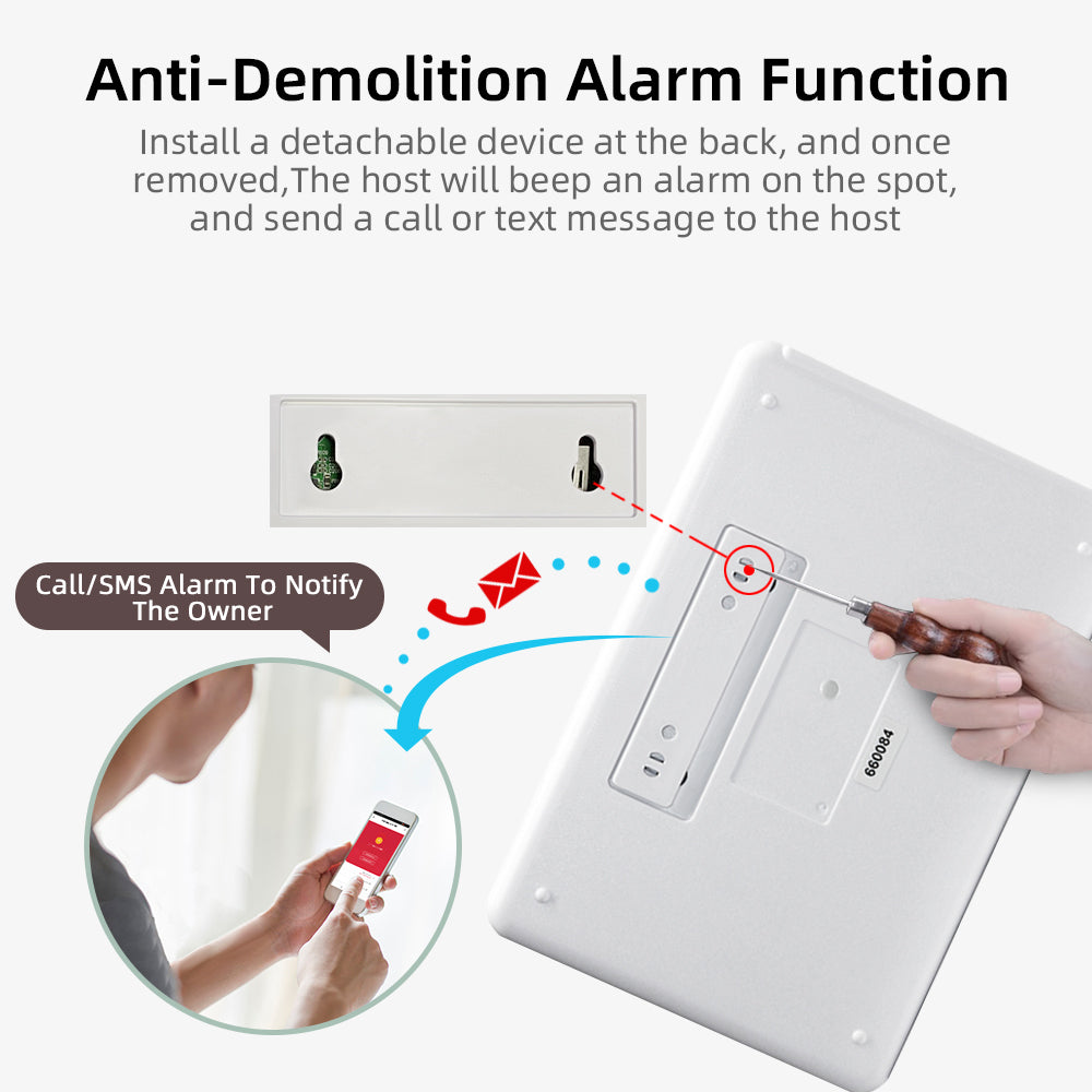 WIFI GSM Home Security System Screen With RFID Card  PIR Motion 3