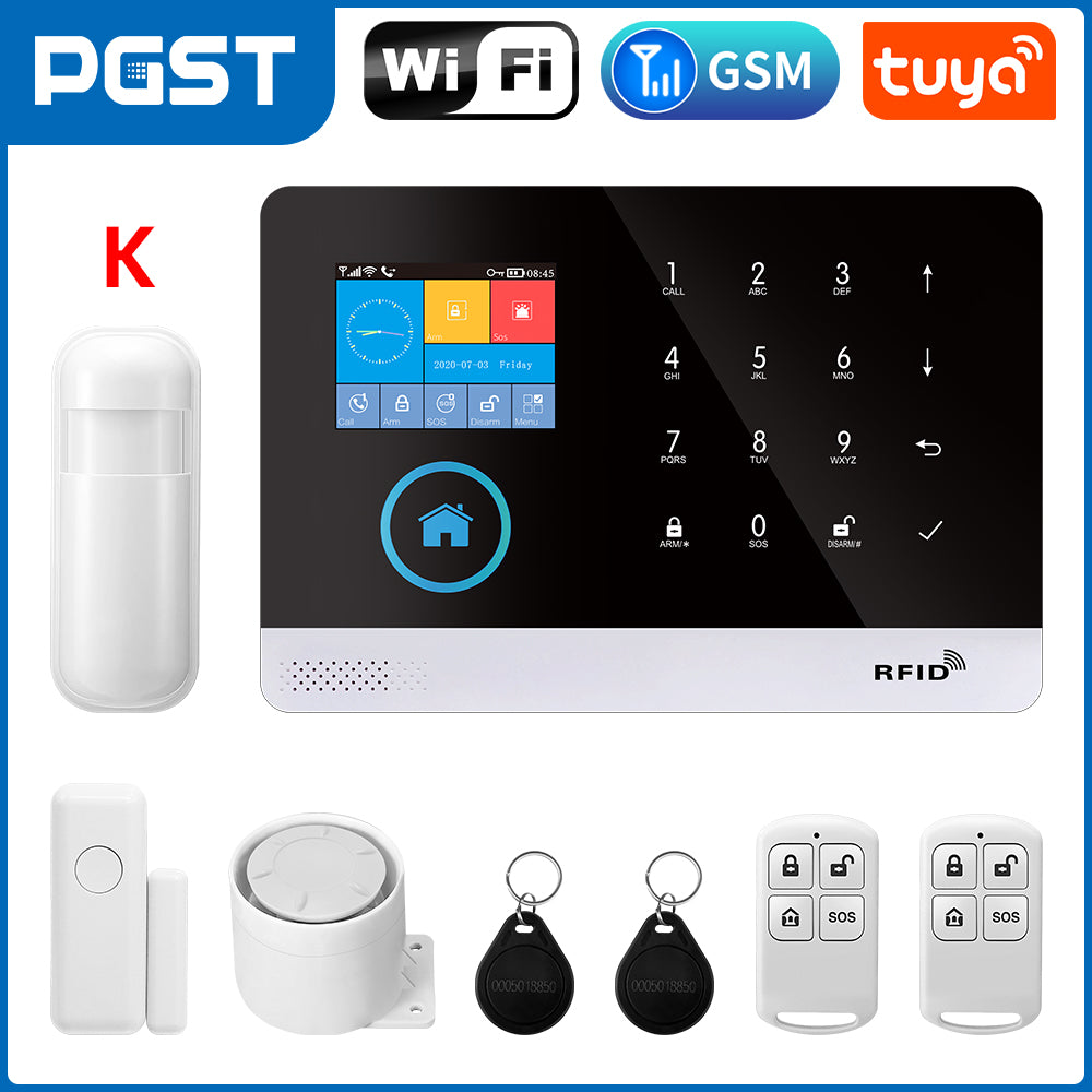 WIFI GSM Home Security System Screen With RFID Card  PIR Motion 6