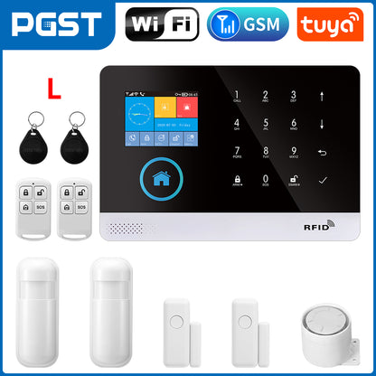 WIFI GSM Home Security System Screen With RFID Card  PIR Motion 7