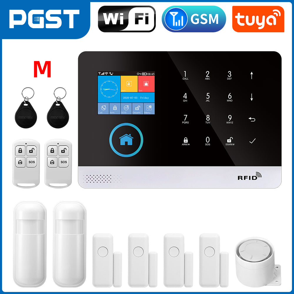 WIFI GSM Home Security System Screen With RFID Card  PIR Motion 8