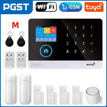 WIFI GSM Home Security System Screen With RFID Card  PIR Motion 8