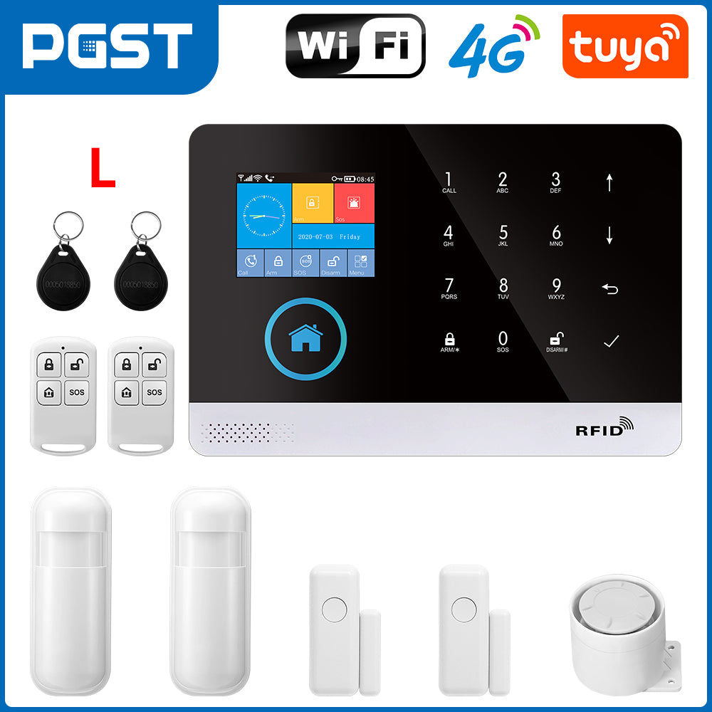 WIFI GSM Home Security System Screen With RFID Card  PIR Motion 13