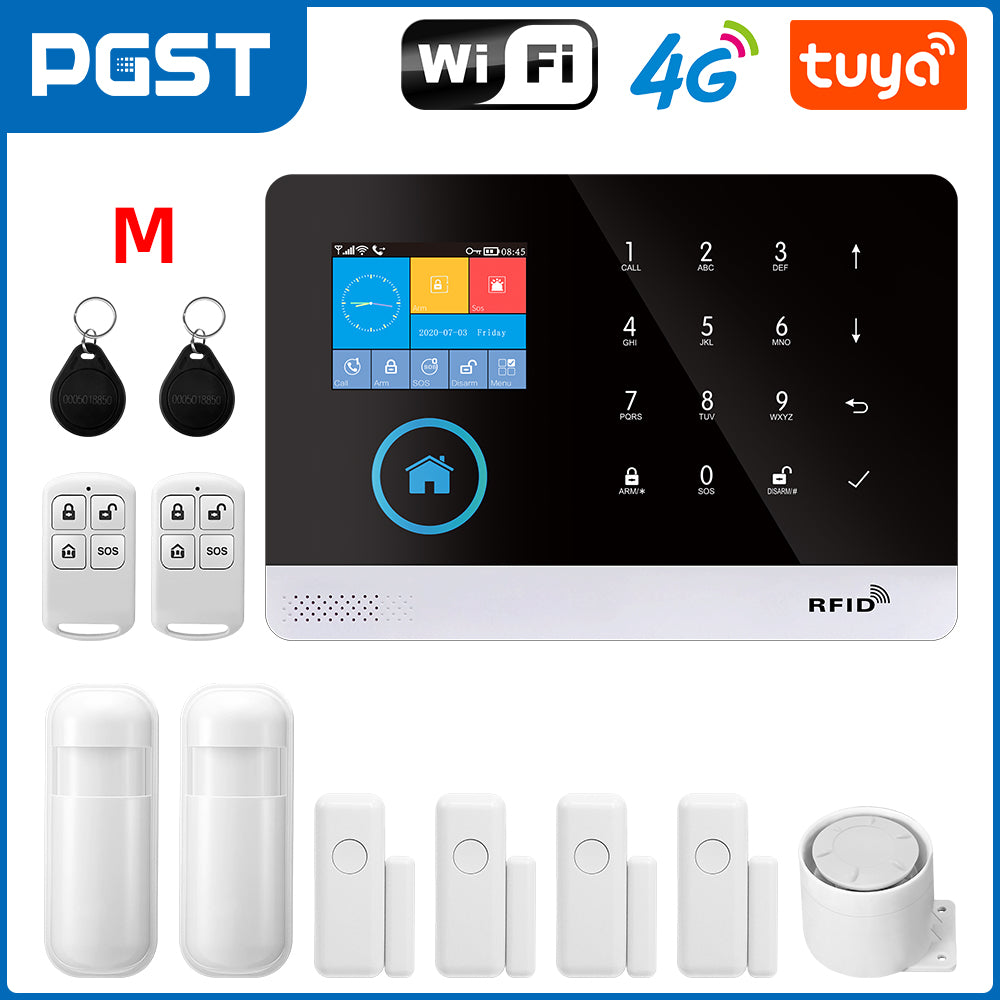 WIFI GSM Home Security System Screen With RFID Card  PIR Motion 14