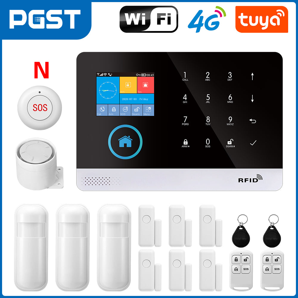 WIFI GSM Home Security System Screen With RFID Card  PIR Motion 15