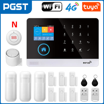 WIFI GSM Home Security System Screen With RFID Card  PIR Motion 15