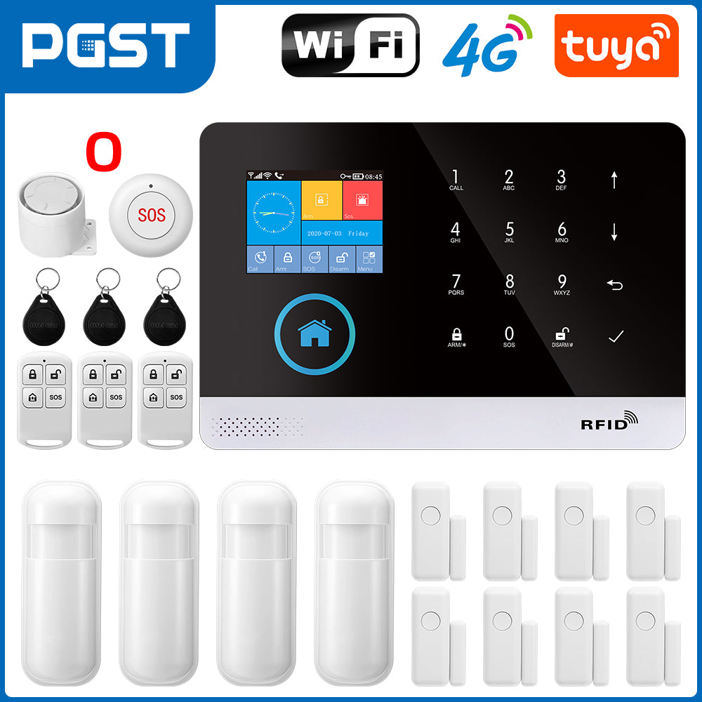 WIFI GSM Home Security System Screen With RFID Card  PIR Motion 16