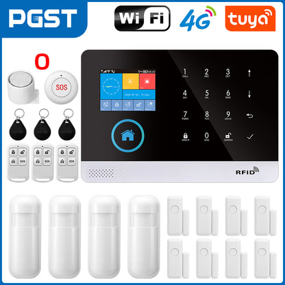 WIFI GSM Home Security System Screen With RFID Card  PIR Motion 16