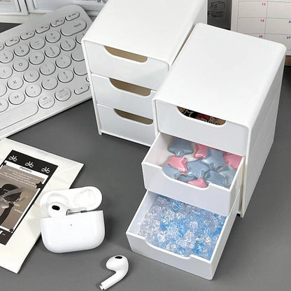 Chic 3Tier Desk Organizer With Drawers For Office Supplies Jewelry And Cosmetics Storage Portable D 2