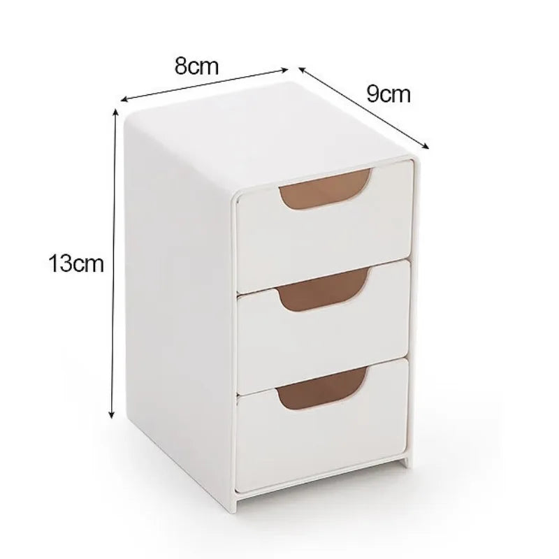 Chic 3Tier Desk Organizer With Drawers For Office Supplies Jewelry And Cosmetics Storage Portable D 3