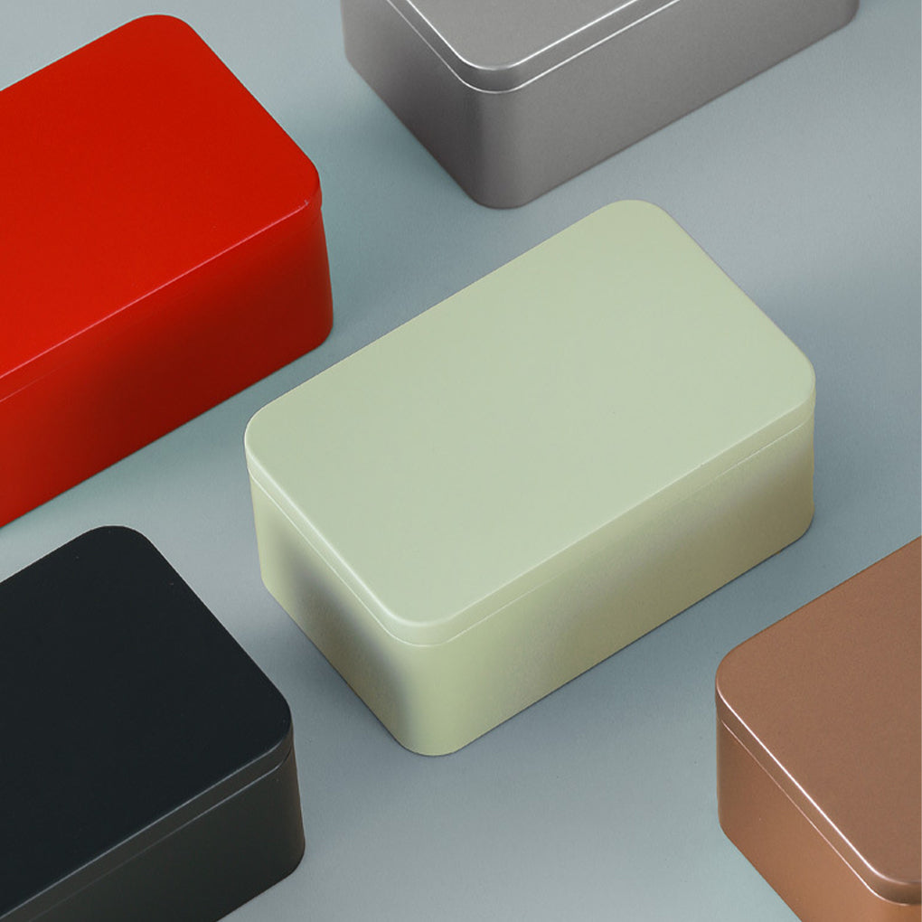 Exquisite And Practical Square Tea Box Easy To Open And Close Metal Tin For Convenient Storage 1