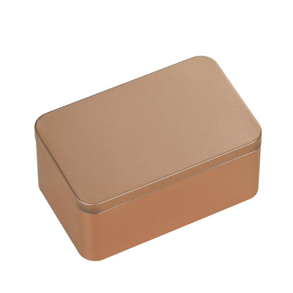 Exquisite And Practical Square Tea Box Easy To Open And Close Metal Tin For Convenient Storage 7