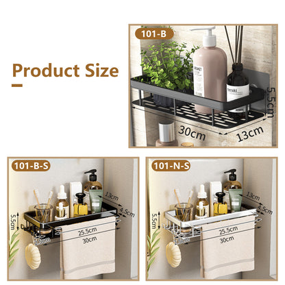 Stainless Steel Bathroom Storage Rack Anti Rust Shower Rack Suction Cup Storage Rack For Household  3