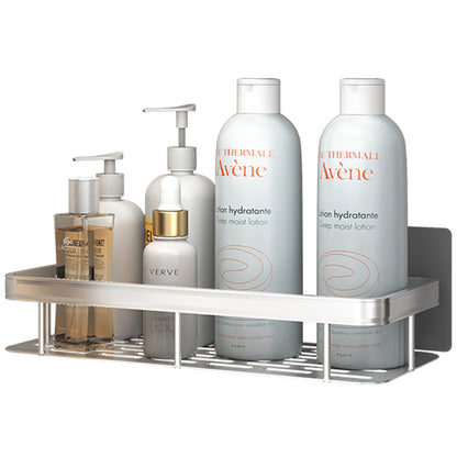 Stainless Steel Bathroom Storage Rack, Anti Rust Shower Rack, Suction Cup Storage Rack for Household Organization