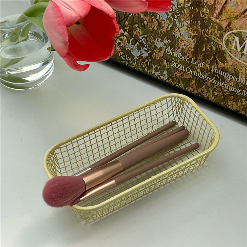 Metal Desktop Storage Basket, Sundries Organizer Basket for Office Stationery, Photocard Case, Home Supplies
