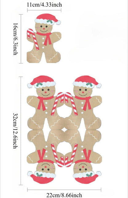 Gingerbread Shaped Paper Napkins  20pcs Brown Disposable Christmas Holiday Tissue Napkins For Festi 2