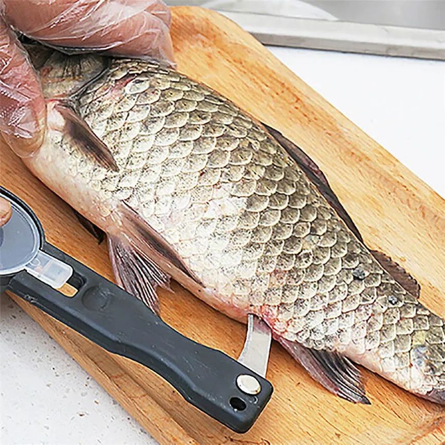 AllinOne Fish  Kitchen Prep Tool  Premium Fish Scale Remover And Vegetable Peeler Set 3