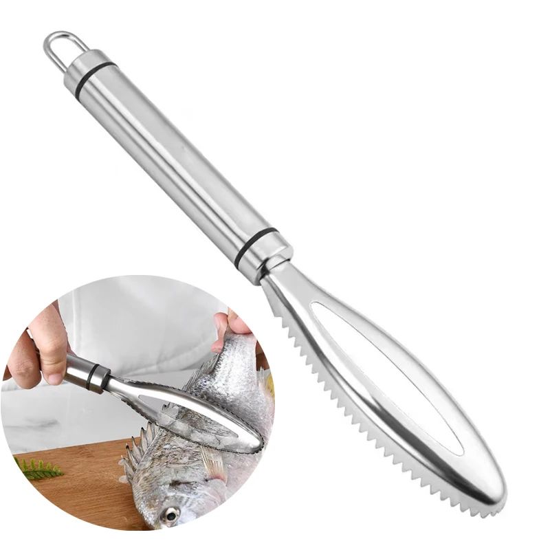 AllinOne Fish  Kitchen Prep Tool  Premium Fish Scale Remover And Vegetable Peeler Set 6