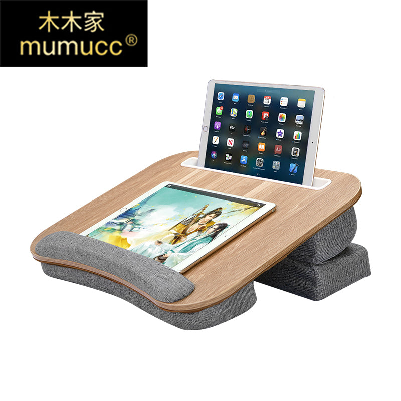 Adjustable Height Mumucc Multifunctional Lapdesk For Laptops Tablets Mobiles With Cushion And Slot  1