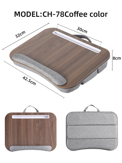 Adjustable Height Mumucc Multifunctional Lapdesk For Laptops Tablets Mobiles With Cushion And Slot  4